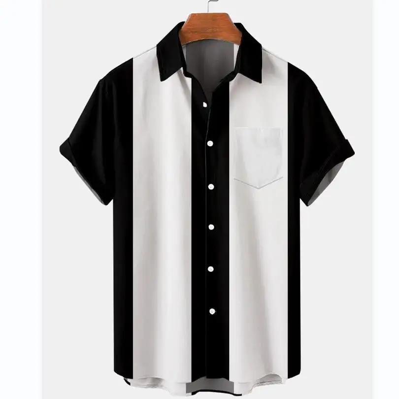 Men Summer Cool Pocket Beach Shirts Wholesale Custom Printing Casual Summer Shirts OEM service Men Clothing