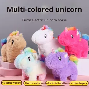 Juguete de Peluche Eléctrico, Caballo de Simulación que Camina, con Sonido, Relleno de Algodón PP - Product Image 4