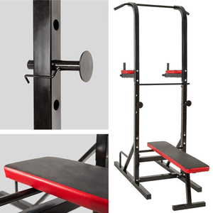 Tour de musculation portable en acier réglable pour dips et squats, bancs et supports d'entraînement de force pour usage domestique - Product Image 4