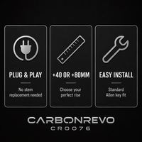 Extension de Guidon Carbonrevo Dualtron pour Trottinette – Rallonge de Guidon Premium Résistante à l'Usure pour la Conduite Quotidienne – Compatible