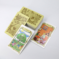 Baraja de Cartas del Oráculo de Arte Antiguo, Impresión Personalizada, Cartas de Adivinación Ilustradas Vintage con Guía para Practicantes del Tarot