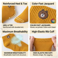 Chaussettes Jacquard Personnalisées avec Logo, Animaux, Coton, Confortables, Respirantes, Sport, Casual, pour Fitness, Hommes et Femmes