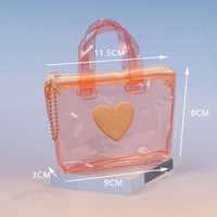 JOYSUN Vente en gros : Porte-monnaie imperméable mignon de couleur unie, style gelée, mini sac à main organisateur, cadeau féminin, pochette pour écouteurs
