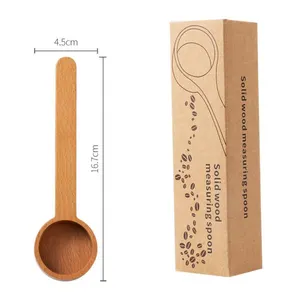 Wholesale Custom Logo Wooden Measuring Spoon Set Kitchen Measuring Tea Coffee Scoop for Cooking