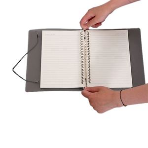 Cuaderno de Anillas Blanco Tamaño A4, con Logotipo Personalizado, Tapa Dura de PVC, Hojas Sueltas, Diario Grande para Estudiantes - Product Image 2