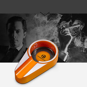 Grosir kustom bentuk persegi keramik anti-selip asbak Diameter besar Slot ganda desain klasik untuk Hotel kantor penggunaan rumah - Product Image 2