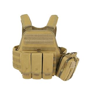 คู่ปลอดภัยที่กําหนดเอง RTS Tan Molle พร้อมอุปกรณ์เสริมที่ถอดออกได้ยุทธวิธีการรักษาความปลอดภัยป้องกันยุทธวิธีเสื้อกั๊กแผ่นผู้ให้บริการสําหรับชาย - Product Image 2