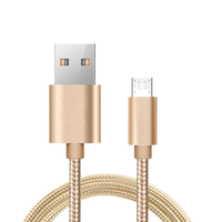 Câble micro-USB tressé en nylon à haute élasticité de 1m 3 pieds charge rapide 3A pour une utilisation Android et écouteurs