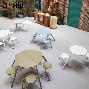 Design moderno all'aperto in alluminio bar tavolo rotondo <span class=keywords><strong>e</strong></span> sedia Set per sala da pranzo nuovo Design balcone <span class=keywords><strong>e</strong></span> terrazza mobili - Product Image 5