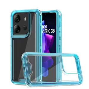 Coque de téléphone transparente combinée colorée antichoc dur PC housse en TPU souple pour Motorola Moto G54 G84 <span class=keywords><strong>GO4</strong></span> G14 G24 Power - Product Image 1