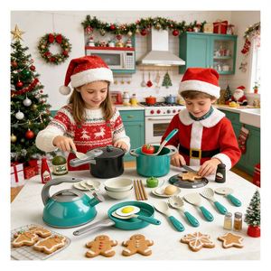 Kids <b>Kitchen</b> Cooking Toy Table Pretend Culinary Stove Oven <b>Pantry</b> Cabinet Accessories Imagination Nurturing Indoor Pastime - Product Image 4