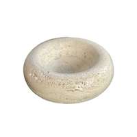 Stekocc D15x6cm pernak-pernik penyimpanan perhiasan batu Travertine kecil marmer alami mangkuk desainer cahaya ornamen mewah