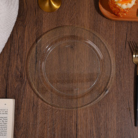 Assiettes jetables transparentes à paillettes en plastique durable avec finition scintillante pour banquets formels et fêtes à thème – Lot en gros