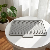 Tapis de drainage en silicone écologique RTS Magic Slope, tapis de cuisine résistant à la chaleur, tapis de table, tapis antidérapant épais pour baguettes, guide de drainage pour évier