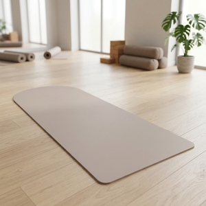 Halbrunde 5mm Dicke Yogamatte PU-Gummi Rutschfeste Trainingsmatte für Fitness, Pilates, Yoga-Studio und Heimgebrauch - Product Image 1