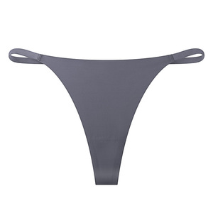 Tanga de mujer con tirantes finos, de talle bajo, sin costuras, transpirable, talla grande, venta al por mayor - Product Image 1