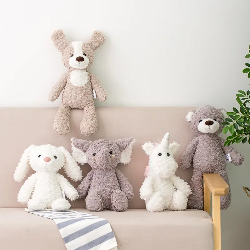 High Quality Soft Long legs Bunny Teddy Bear Dog Elephant Unicorn Stuffed Doll Cartoon Animals Baby Appease Plush Toy