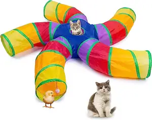अनुकूलित खिलौने सेट बिल्ली इनडोर के लिए बिल्ली इंटरैक्टिव बिल्ली ट्यूब खिलौना पालतू बिल्ली सुरंग
