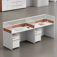 Ensemble de Postes de Travail Modulaires en Bois Shuo Ran - Combinaison Ergonomique Bureau-Chaise avec Rangement pour 2/4/6/8 Personnes - Garantie 5 Ans