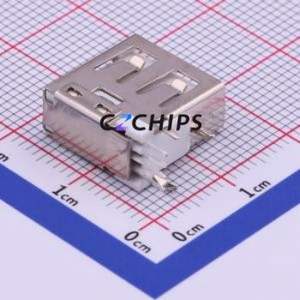 U-A-24D2-W-7 USB Connector Through hole Component (THT) Connector Type-A USB 2.0 Female Side Insert - Product Image 2