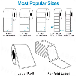 Bán buôn 101.6*152.4 mét nhiệt trực tiếp địa chỉ nhãn cuộn nhãn dán mã vạch 4x6 inch Fanfold vận chuyển nhãn - Product Image 5