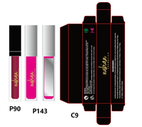 Tubes de brillant à lèvres de luxe 8 ml avec lumière LED et miroir, gloss liquide non collant, rouge à lèvres avec miroir et lumière