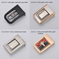 En stock – Boucle de ceinture 30 mm en alliage de zinc pour homme, à clipser, bicolore (Gunmetal, Or, Nickel), styles variés, logo personnalisé, vente en gros, OEM