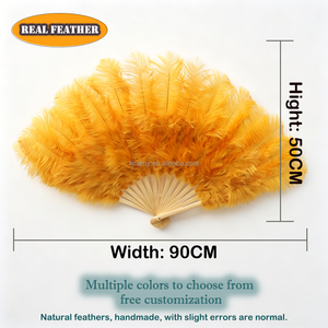Abanico de Plumas de Avestruz Estilo Gótico Victoriano para Sesión de Fotos de Boda, Compromiso, Vampiro, Elfo, Condesa, Reina de Hielo, Hada de Primavera - Product Image 2