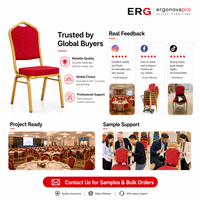 Silla Ergonovapro para Banquetes, Hoteles, Bodas, Eventos, Restaurantes, Conferencias, Apilable, de Aluminio Dorado, Tapizada, para Comedor y Sala de Estar
