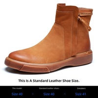 Produits les plus vendus – Nouveauté automne : Bottes de neige pour homme en cuir véritable, design rétro tendance à coupe basse, fermeture éclair, antidérapantes et respirantes