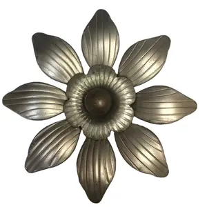 Gestempelte Blume Schmiedeeisen dekorative Komponenten für Schmiedeeisen Zaun Fensters chutz Tor Dekorative Armatur