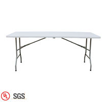 Table rectangulaire pliante en plastique Offre Spéciale de 6 pieds, tables pliantes légères d'extérieur pour la fête