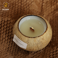 Bougie aromatique en cire de soja naturelle avec mèche en bois pour souvenir de mariage, boîte cadeau, bougie parfumée en coquille de noix de coco