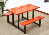 Table de salle à manger de cantine, banc industriel, acier, restauration rapide, métal, fer, personnalisé, mobilier de restaurant moderne