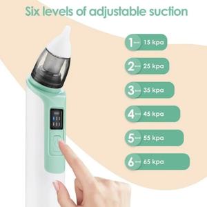 เครื่องดูดน้ำมูกเด็กแบบพกพาสำหรับใช้ในบ้าน เครื่องทำความสะอาดจมูกเด็ก เกรดอาหาร เครื่องดูดน้ำมูกเด็กไฟฟ้า - Product Image 5