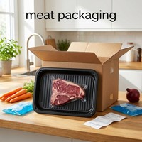 Emballage alimentaire en blister personnalisé en gros, emballage pour viande fraîche, emballage pour viande congelée, plateau en plastique