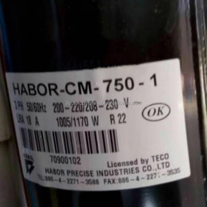 คอมเพรสเซอร์โรตารี่แบบปิดผนึก <span class=keywords><strong>Habor</strong></span> <span class=keywords><strong>HABOR</strong></span>-CM-600-A5 รุ่นใหม่ ของแท้ 3 เฟส 200-230V 50/60Hz ใช้สารทำความเย็น R410A สำหรับออยล์คูลเลอร์ - Product Image 5