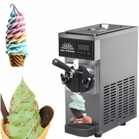 Machine à crème glacée automatique à tête unique, mini-machine commerciale pour la fabrication de crème glacée molle