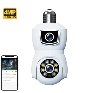 Light Bulb Camera 4mp 360 Degree Pnaoramic Wireless WIFI IR Surveillance E27 Bulb Socket Ptz Network Cctv Camera