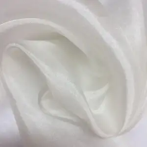 Wholesale Factory white PFD 100% Pure Silk Pongee Fabric for Muslin Saree 44"