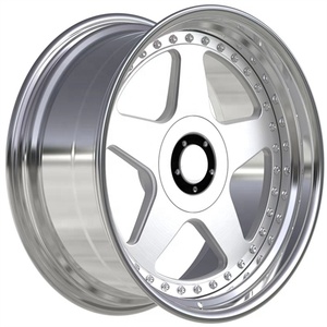 Llantas de ruedas de coche forjadas de aleación de <span class=keywords><strong>5</strong></span> radios de plato hondo más vendidas, 16 pulgadas, <span class=keywords><strong>5</strong></span> orificios para <span class=keywords><strong>Hyunday</strong></span> Creta toyota - Product Image 1