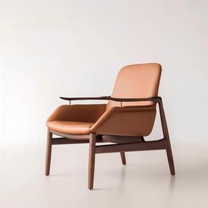 كرسي استرخاء فاخر من الخشب الصلب من فوشان، كرسي مصمم عالي الجودة للمنزل، كرسي فردي للفنادق والنوادي وبيوت الضيافة - Product Image 1