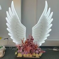 Ailes d'ange lumineuses LED colorées pour scène de mariage, ailes colorées pour proposition de mariage, décoration volante