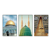 Affiche murale moderne en porcelaine cristalline avec impression de mosquée islamique, peinture décorative pour salon, toile de fond de canapé