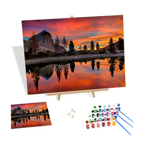 Prix usine <span class=keywords><strong>peinture</strong></span> par numéros personnalisé scène naturelle bricolage peint à la main <span class=keywords><strong>sur</strong></span> <span class=keywords><strong>toile</strong></span> paysage Photos décor à la maison 24 couleurs - Product Image 1