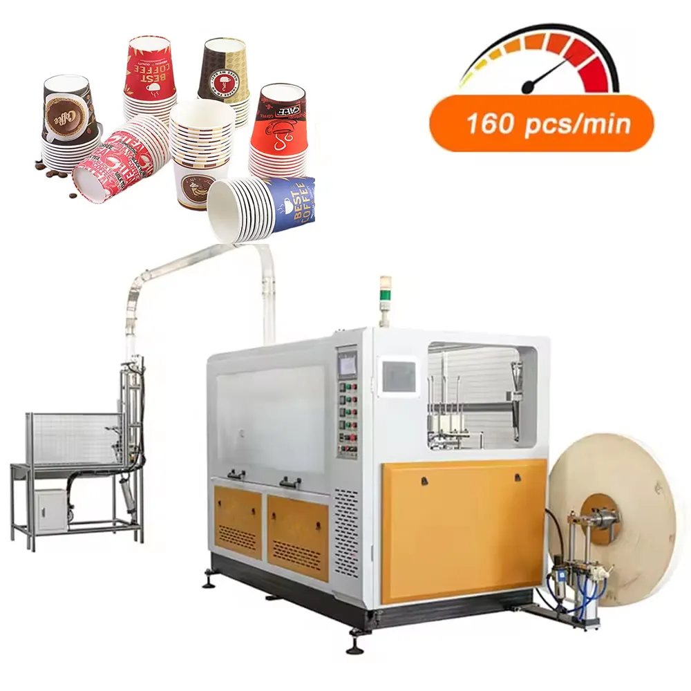 High-Speed 140-160pcs/min Paper Cup Forming Machine Germany With Vision Inspection