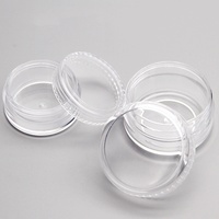 Échantillon gratuit 5g Bouteilles cosmétiques transparentes Conteneurs Pot Échantillon Pot de crème transparente Pot pour Nail Arts Petite boîte transparente Étain pour baume