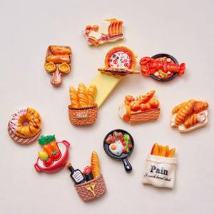 Abalorios de resina creativos y bonitos con diseños de pan, langosta, donuts, vino tinto y <span class=keywords><strong>pizza</strong></span>, accesorios DIY para decoración de fundas de teléfono - Product Image 1