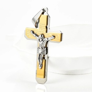 Colgantes de cruz de Jesús grandes de acero inoxidable para hombres y mujeres, regalos de joyería Punk, 1 ud. - Product Image 3