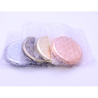 Miroir de Maquillage Compact de Voyage Pliant Rond Double Face pour Sac à Main, Pochette ou de Poche
